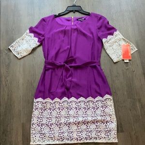 NWT Gianni Bini purple and white dress
